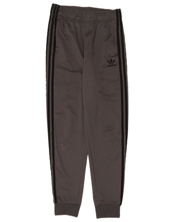 Adidas meninos calças de treino joggers 13-14 anos cinza poliéster