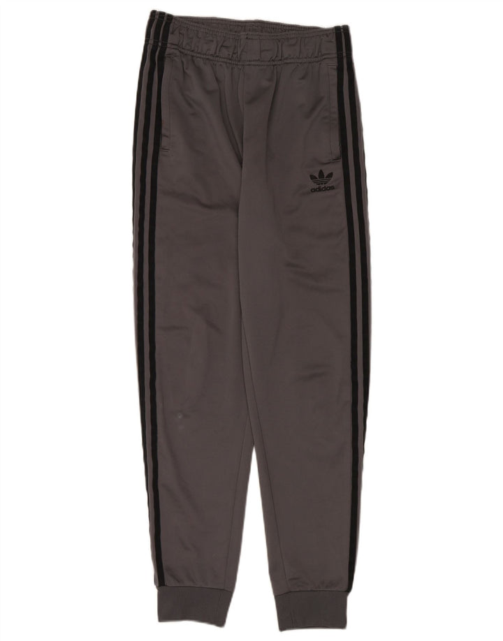 Adidas meninos calças de treino joggers 13-14 anos cinza poliéster