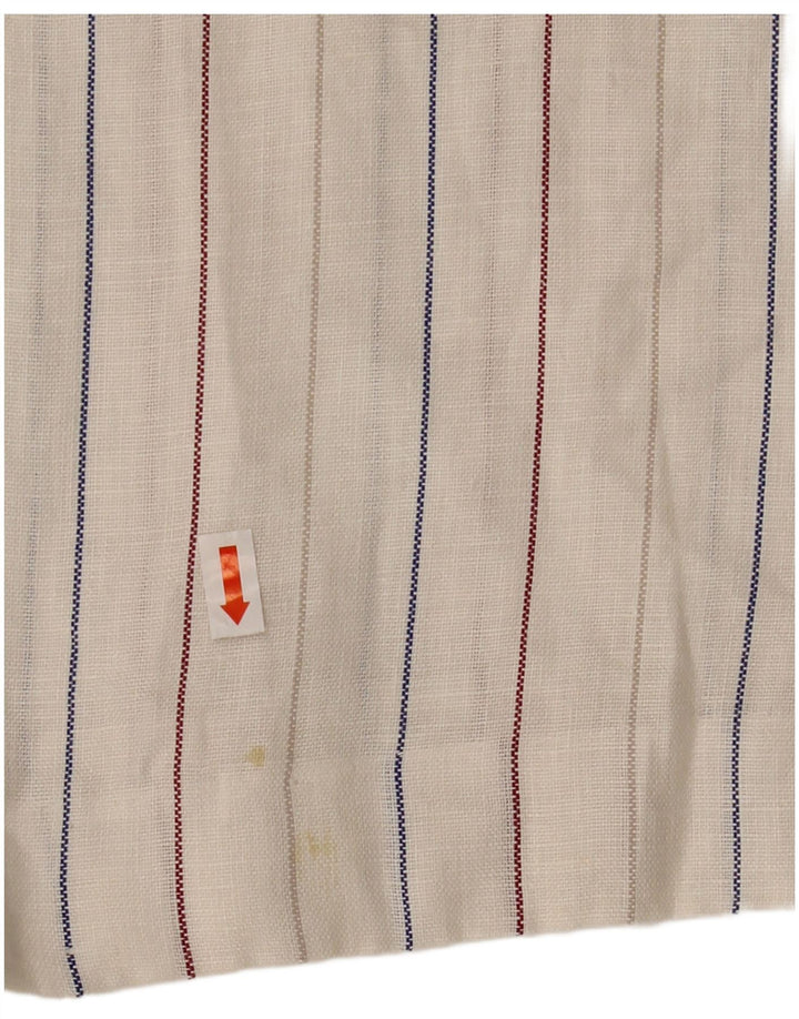 Vestido feminino vintage sem mangas IT 42 médio off white listrado