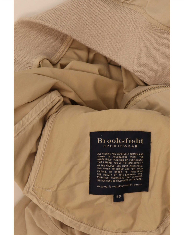 Jaqueta bomber masculina Brooksfield IT 50 grande bege
