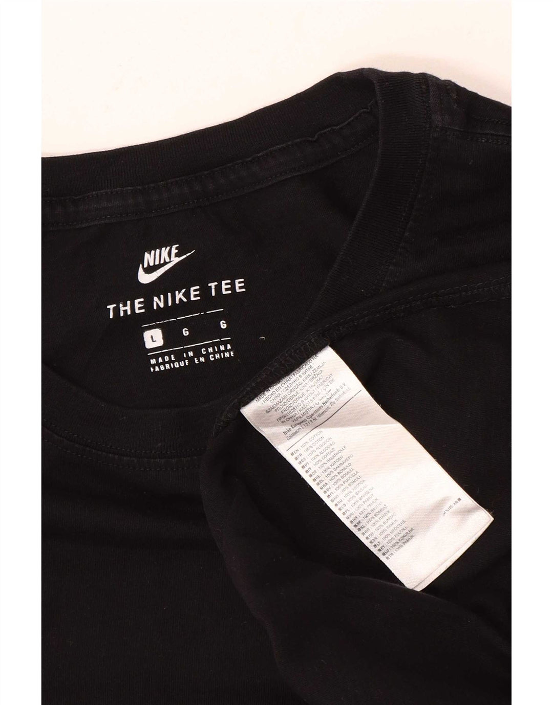 Camiseta masculina Nike regular de manga curta grande algodão preto