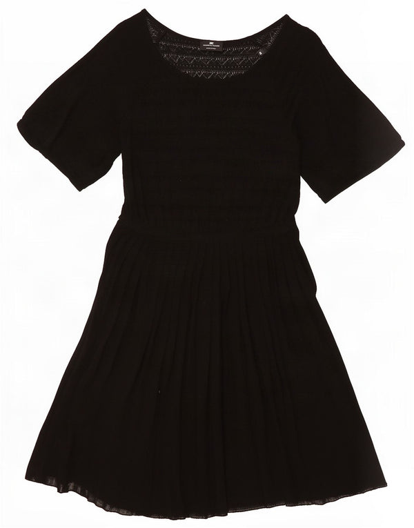 Elisabetta Franchi Vestido feminino linha A IT 48 XL preto viscose