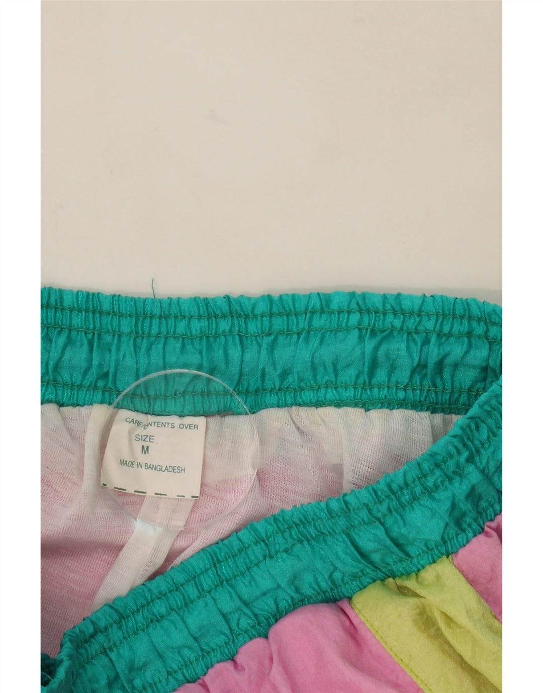 Fato de treino feminino grande e completo VINTAGE Reino Unido 14 bloco colorido rosa médio