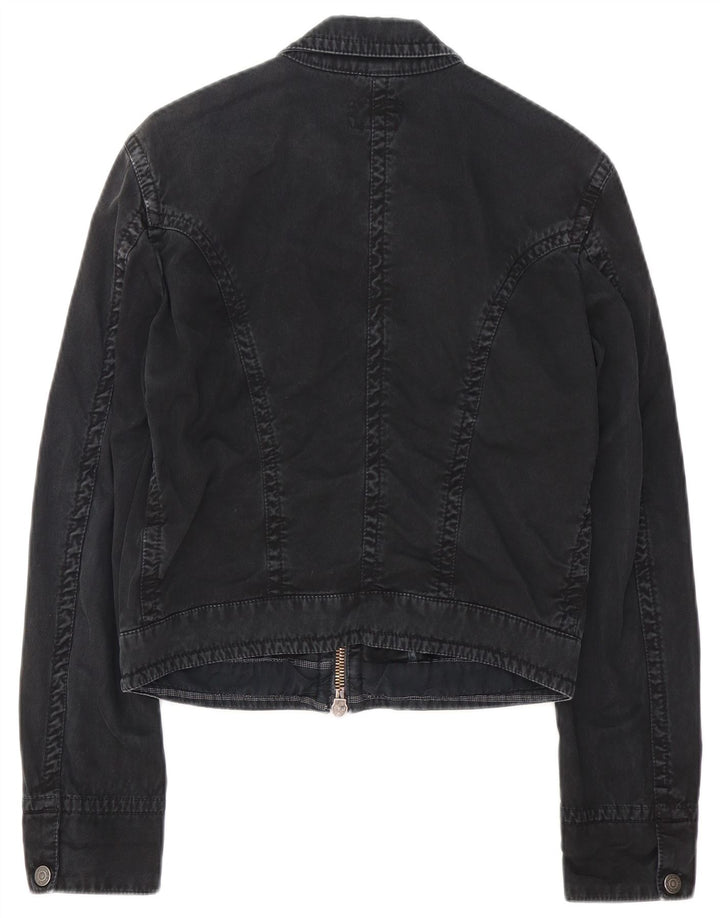 Jaqueta jeans feminina Calvin Klein Jeans UK 14 algodão preto médio
