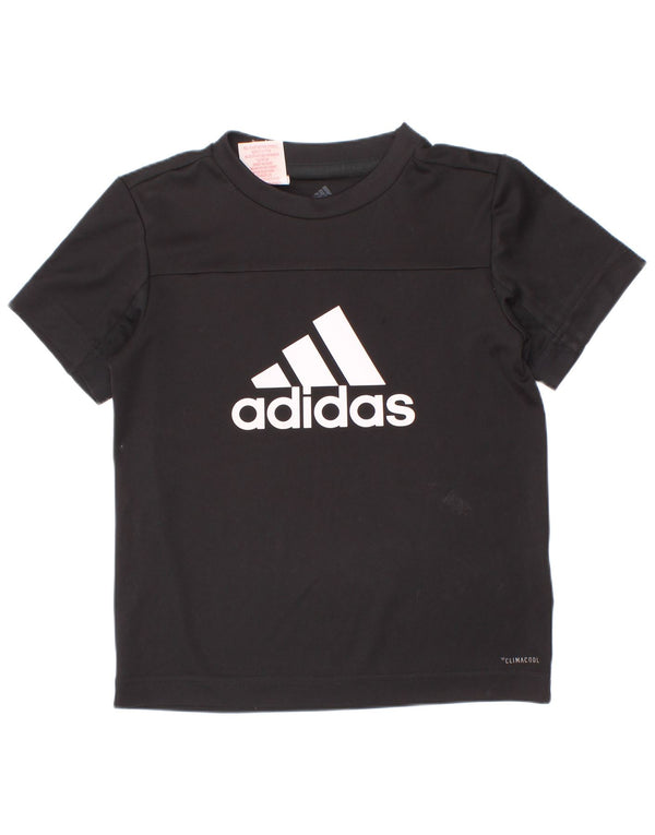 Camiseta Adidas Boys Climacool Graphic Top 5-6 Anos 2XS Poliéster Preto