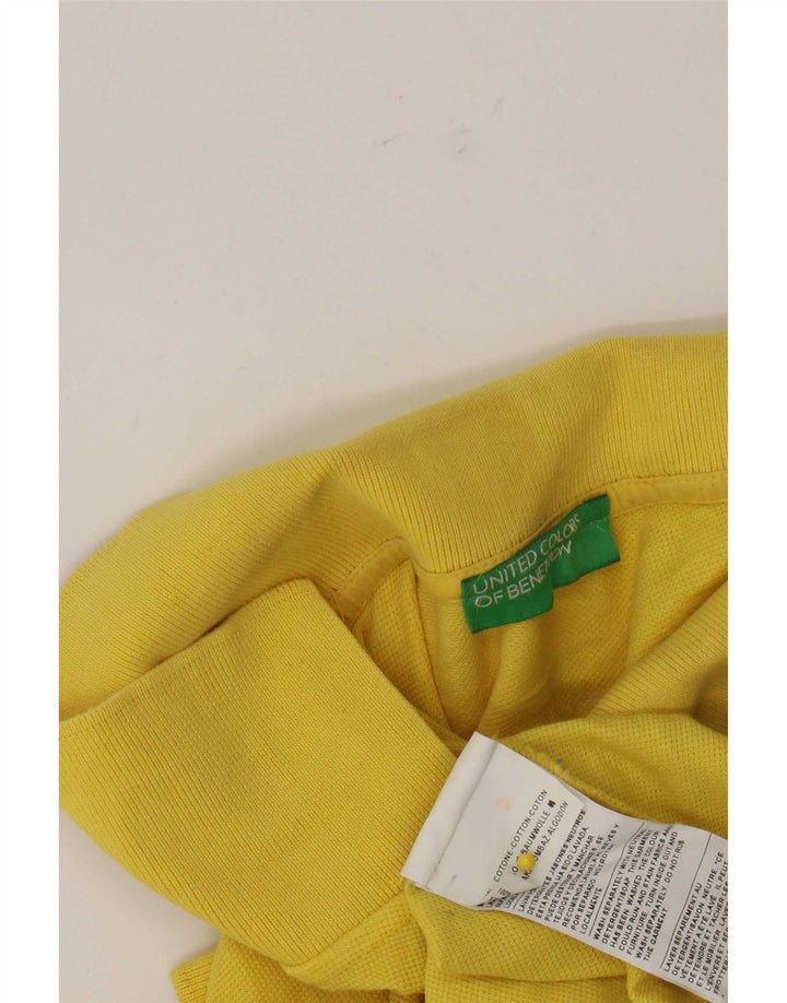 Camisa polo masculina Benetton XL algodão amarelo