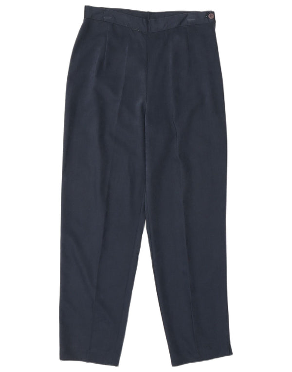Calça feminina vintage cônica cortada IT 42 médio W26 L25 azul marinho