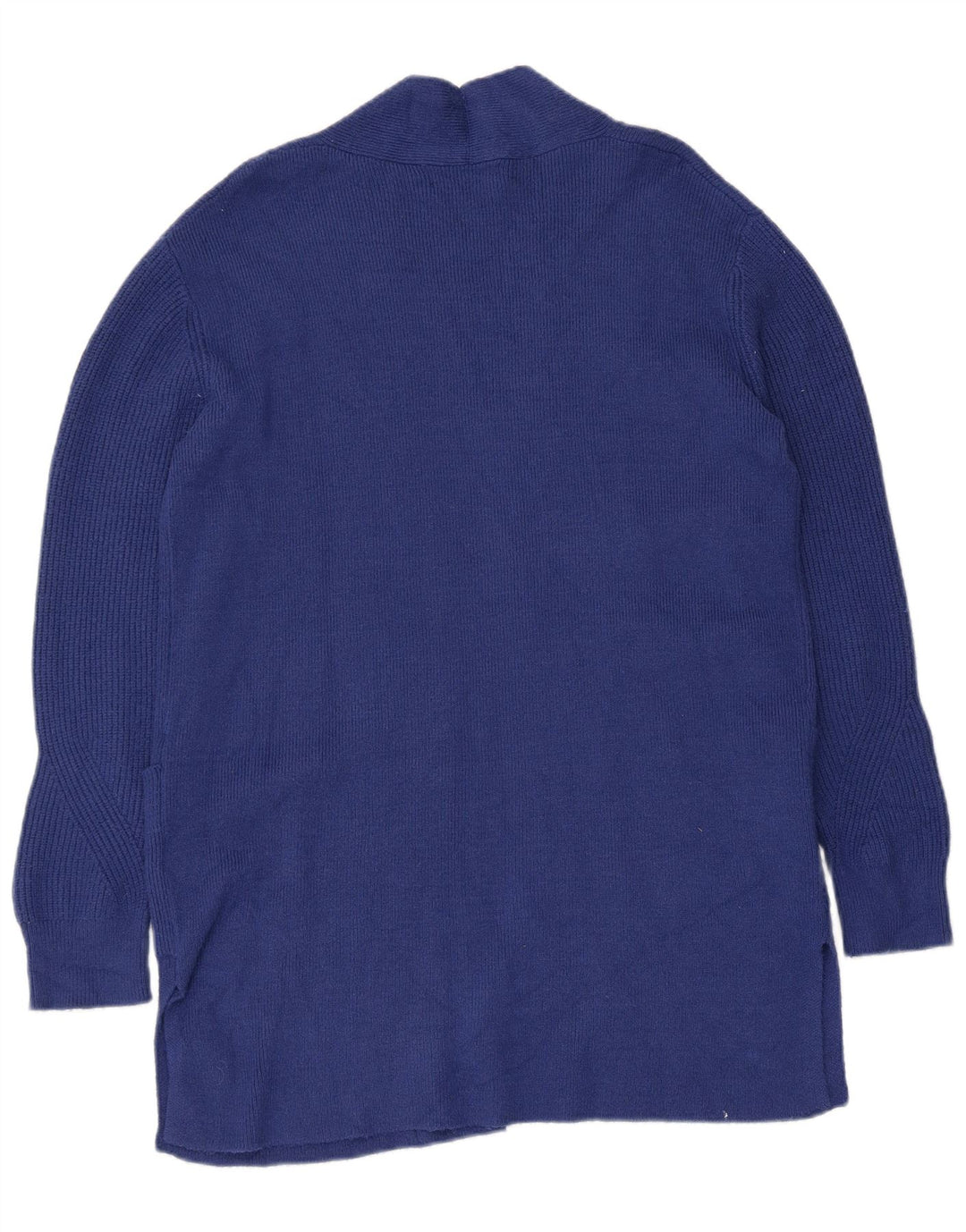 Marks & Spencer Suéter feminino Longline Open Cardigan Reino Unido 12 Azul Médio