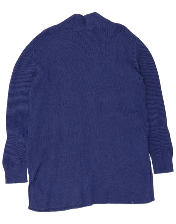 Marks & Spencer Suéter feminino Longline Open Cardigan Reino Unido 12 Azul Médio