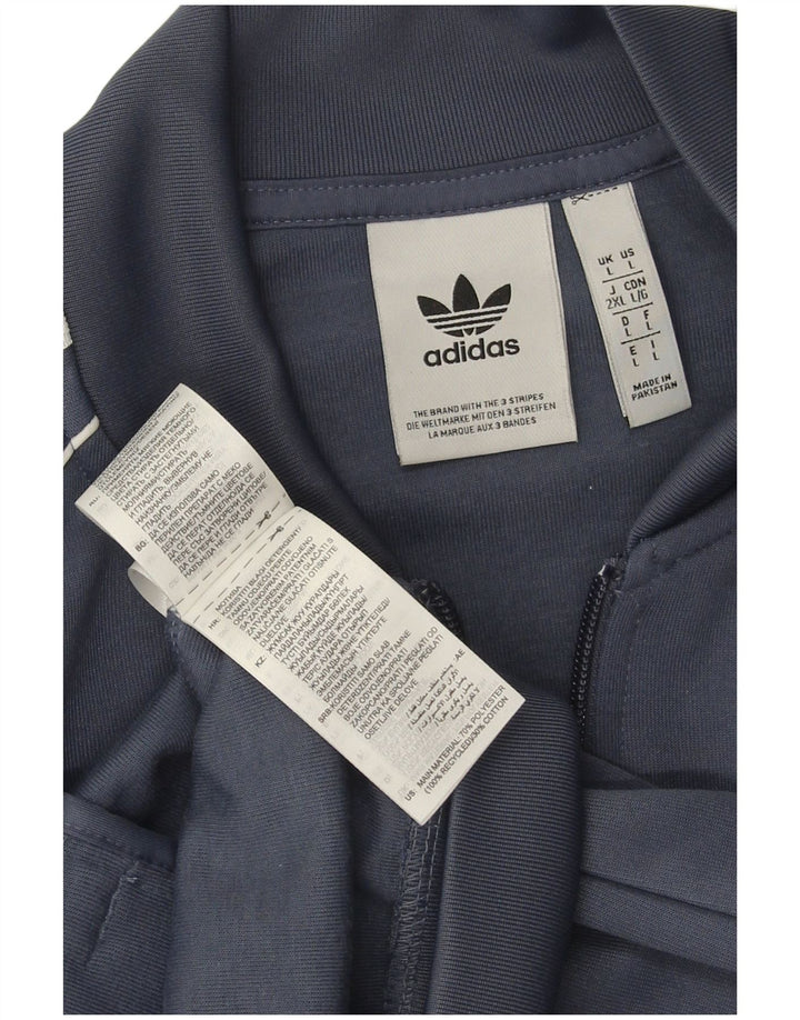 Adidas Mens Treino Top Jaqueta Grande Poliéster Azul Marinho
