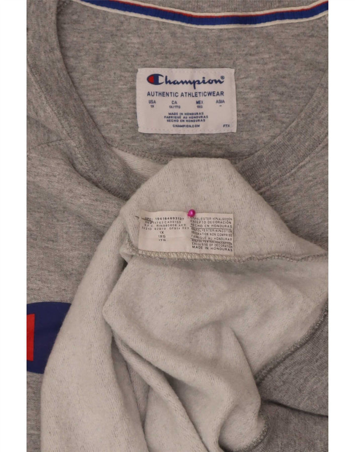 Champion Mens Graphic Moletom Jumper XL Cinza Poliéster
