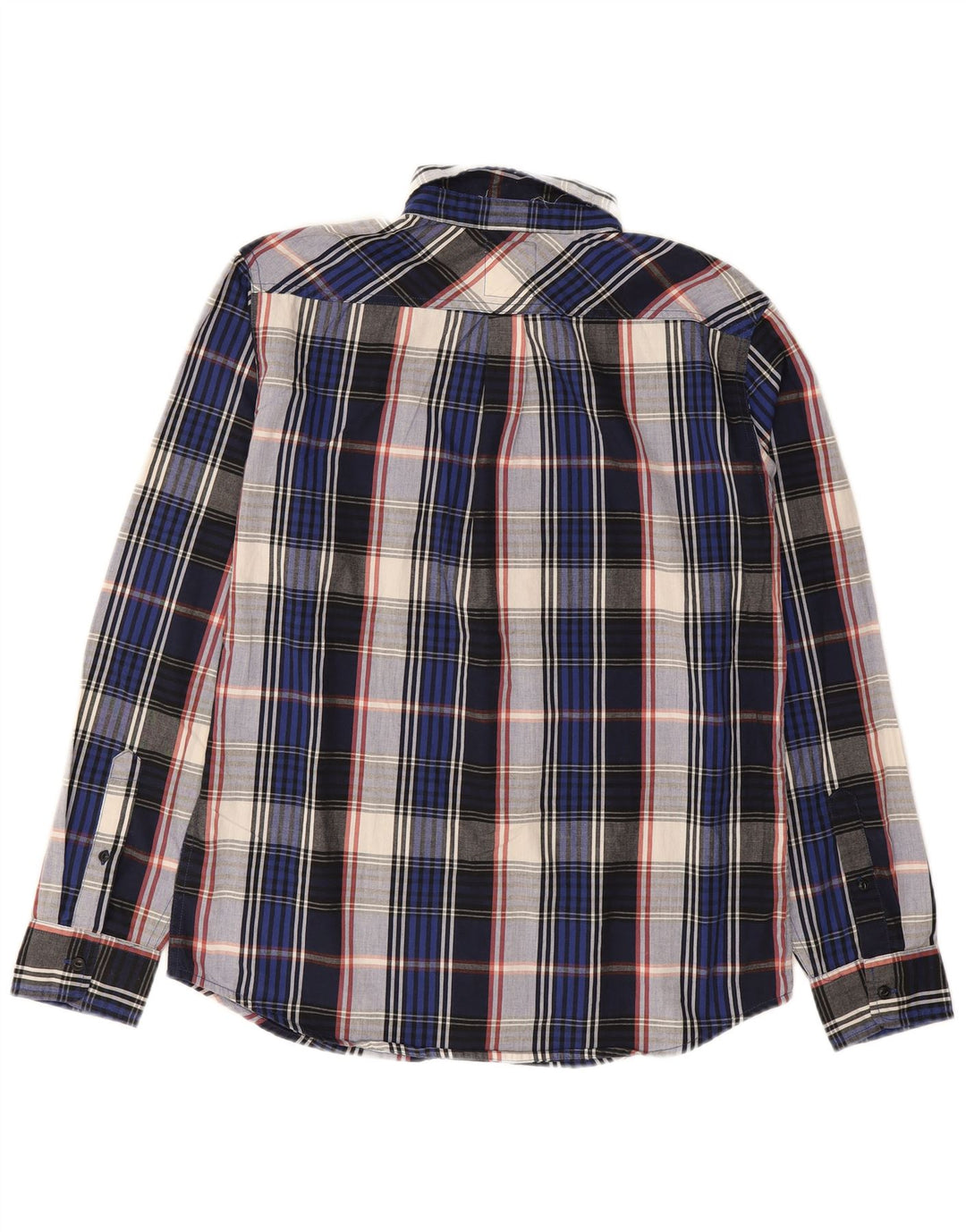 Camisa masculina LEVI'S média xadrez azul marinho de algodão