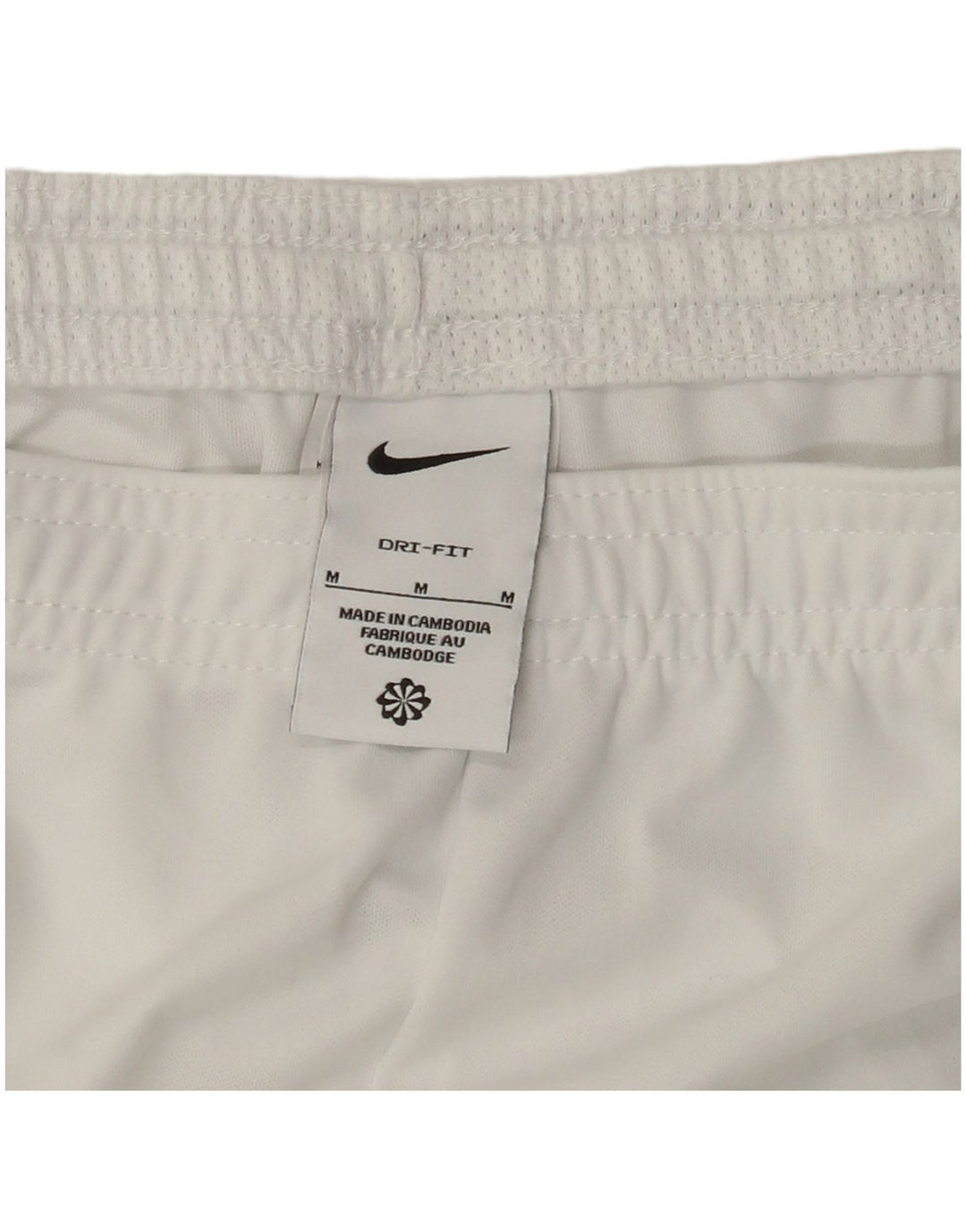 NIKE Masculino Dri Fit Sport Shorts Médio Branco Poliéster