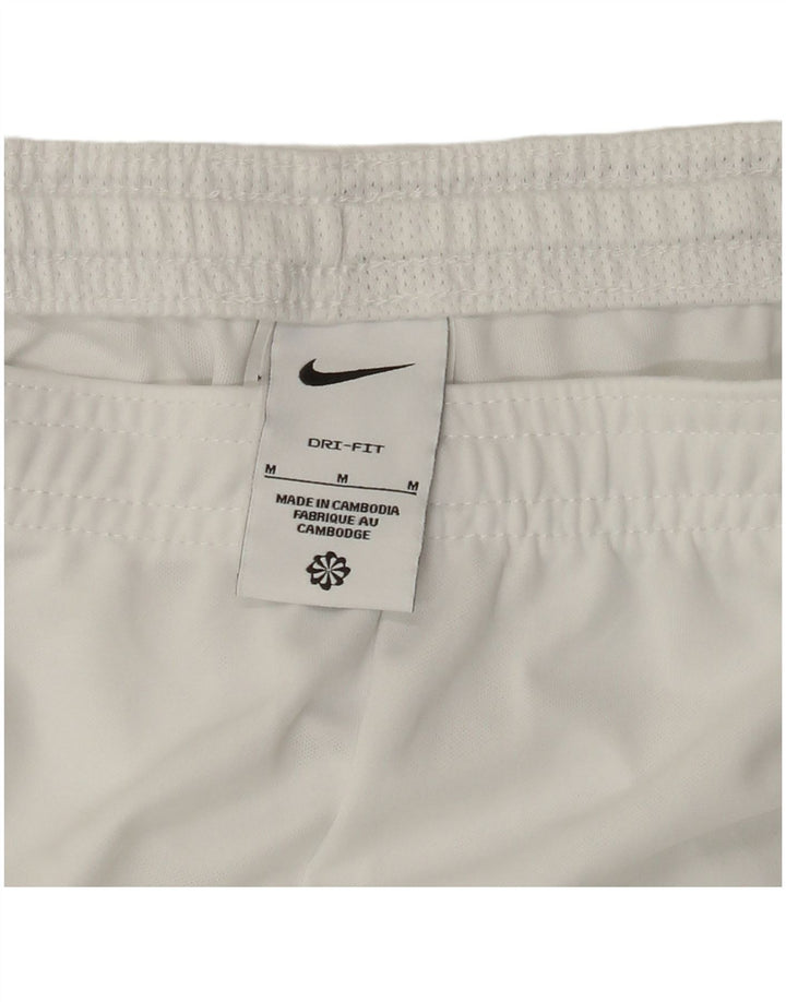 NIKE Masculino Dri Fit Sport Shorts Médio Branco Poliéster