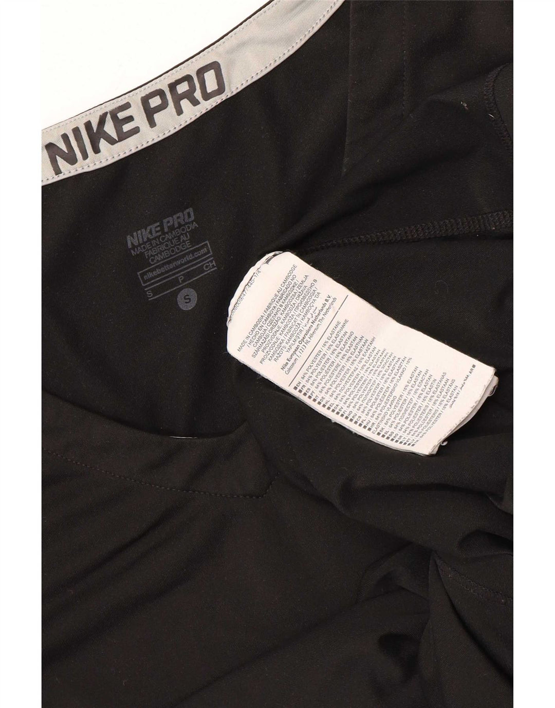 Top Nike Dri Fit Feminino Manga Longa UK 8 Pequeno Poliéster Preto