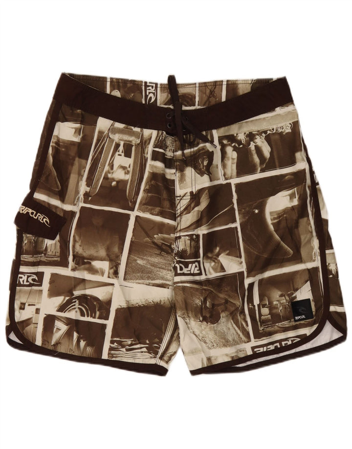 Shorts de natação masculino Rip Curl Graphic XL marrom patchwork