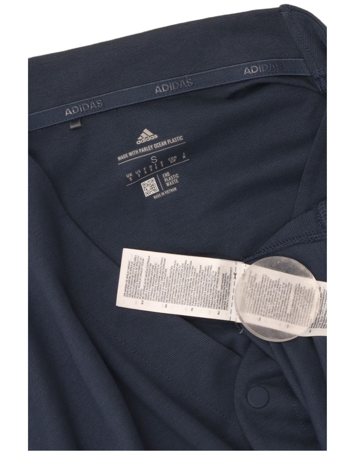 Adidas Mens Treino Top Jacket Pequeno Algodão Azul Marinho
