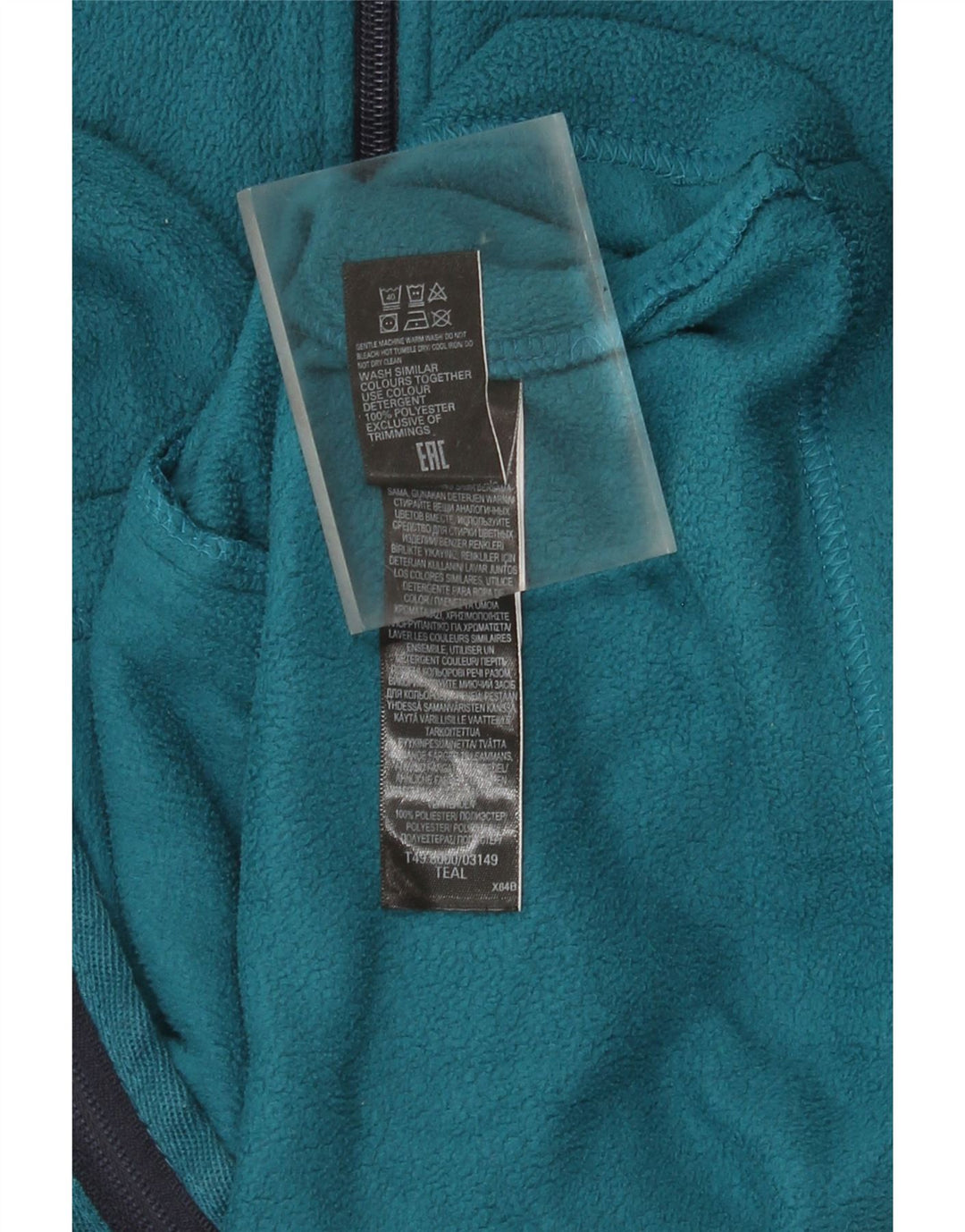 Jaqueta de lã feminina Marks & Spencer Reino Unido 14 grande poliéster azul
