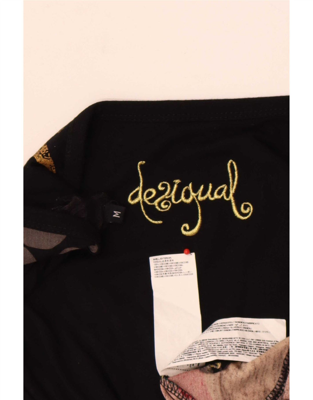 Vestido feminino Desigual com estampa A-Line UK 12 médio multicolorido geométrico