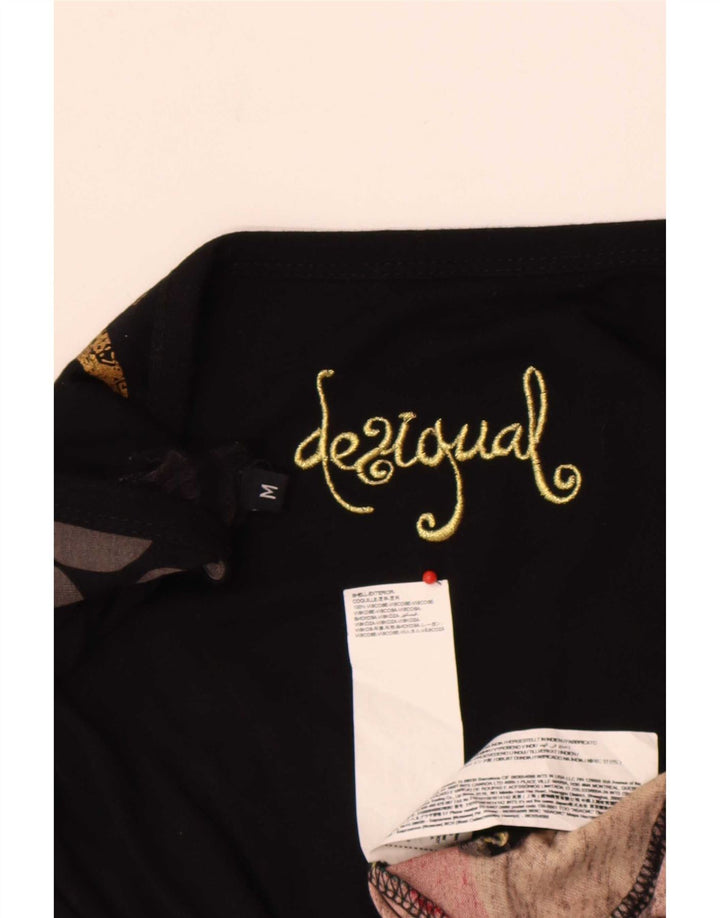 Vestido feminino Desigual com estampa A-Line UK 12 médio multicolorido geométrico