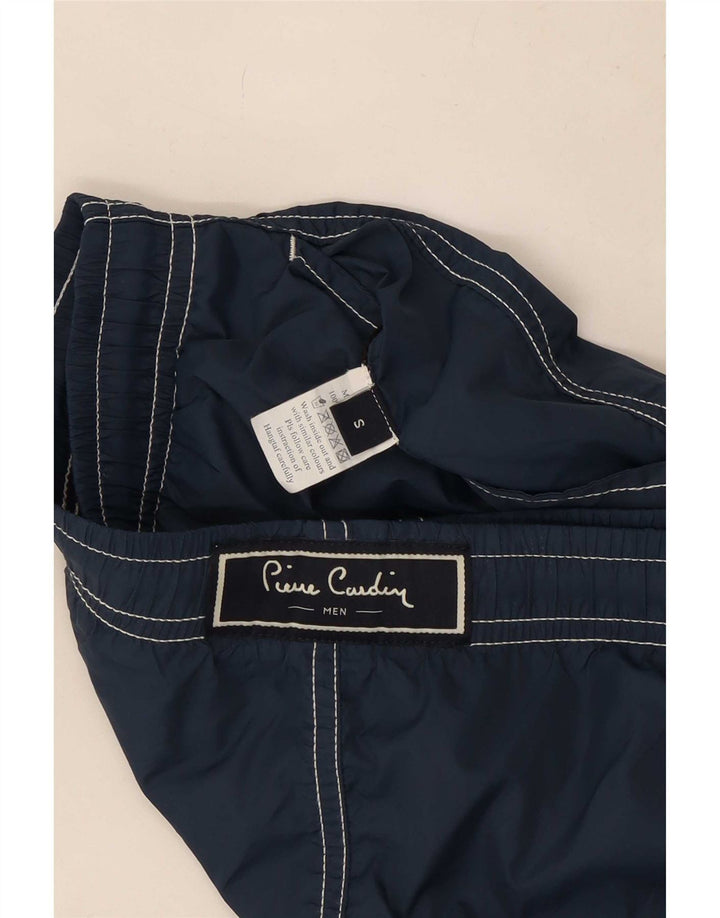 Shorts de natação masculino Pierre Cardin pequeno poliéster azul marinho