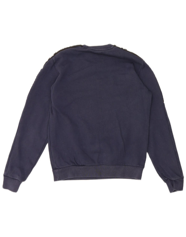 Emporio Armani moletom gráfico masculino jumper XS azul marinho colorblock
