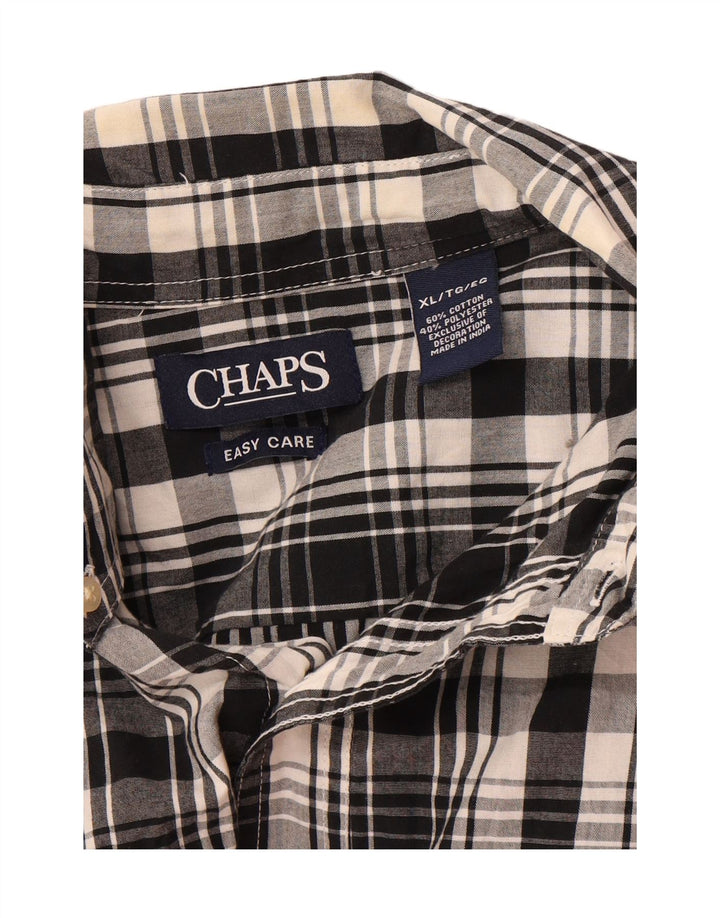 Camisa masculina CHAPS XL algodão xadrez preto