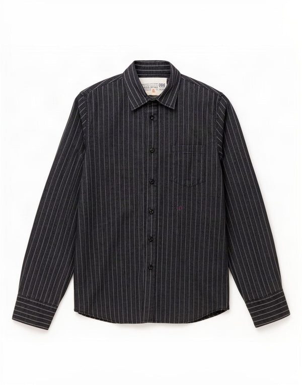 Camisa masculina Guess XL preta listrada de algodão