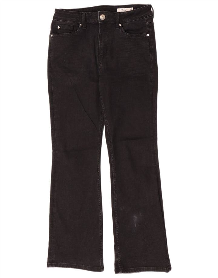 Marks & Spencer Feminino The Eva Bootcut Jeans Reino Unido 10 Pequeno W26 L28 Preto