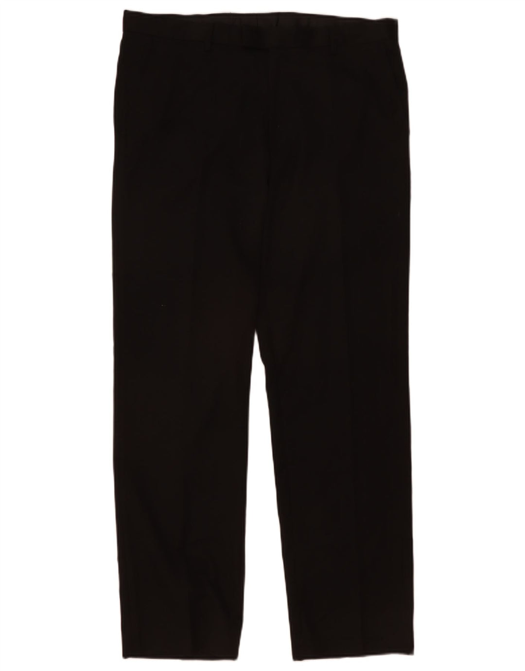 Calça masculina de terno regular Marks & Spencer W36 L25 poliéster preto