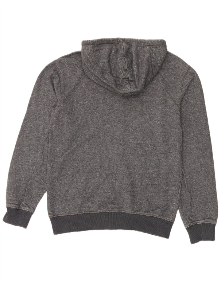 Suéter masculino Quiksilver Premium Zip com capuz de algodão cinza médio