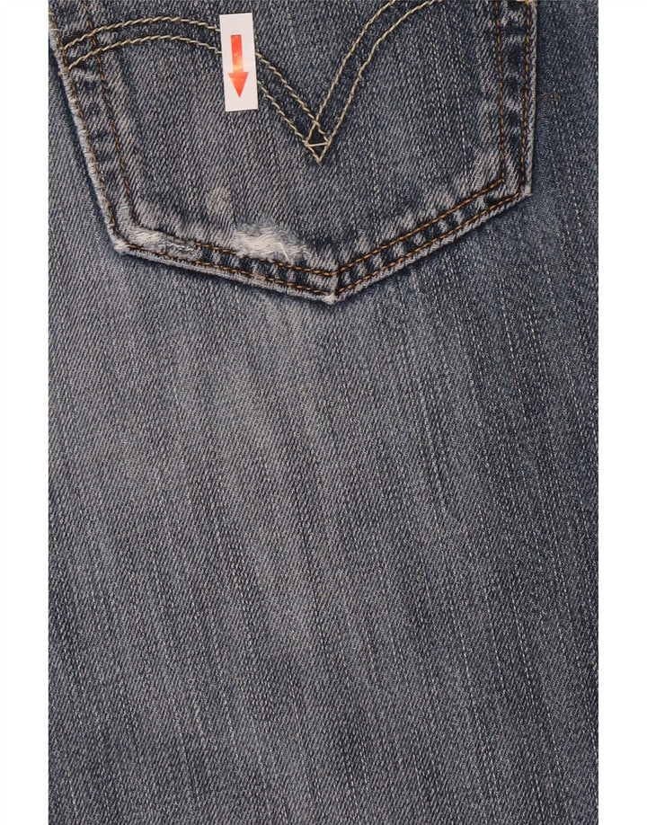 Calça Jeans Levis Masculina 501 Distressed Straight W32 L28 Azul Algodão