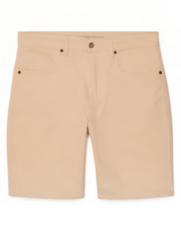 Zara Mens Denim Shorts EU 42 Grande W32 Off White