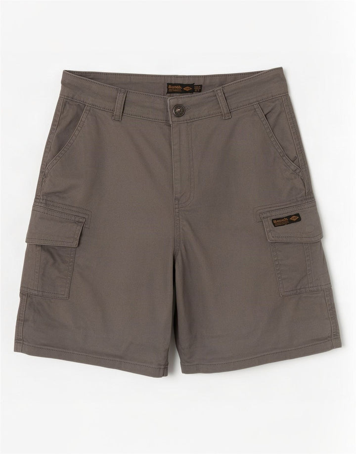 Shorts cargo feminino Bench UK 12 médio W30 algodão cinza