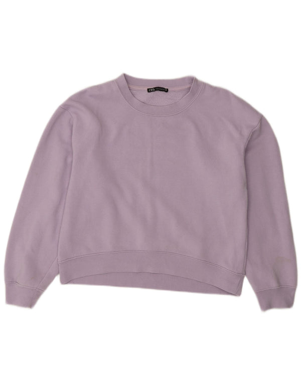 Zara moletom feminino jumper UK 14 médio roxo