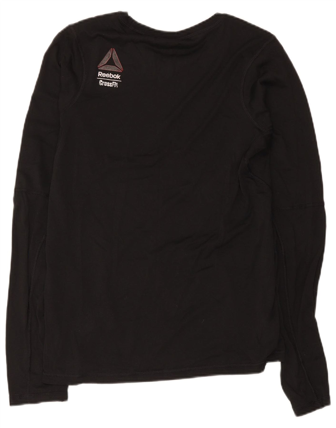 Reebok Mens Cross Fit Top Manga Longa Médio Poliéster Preto