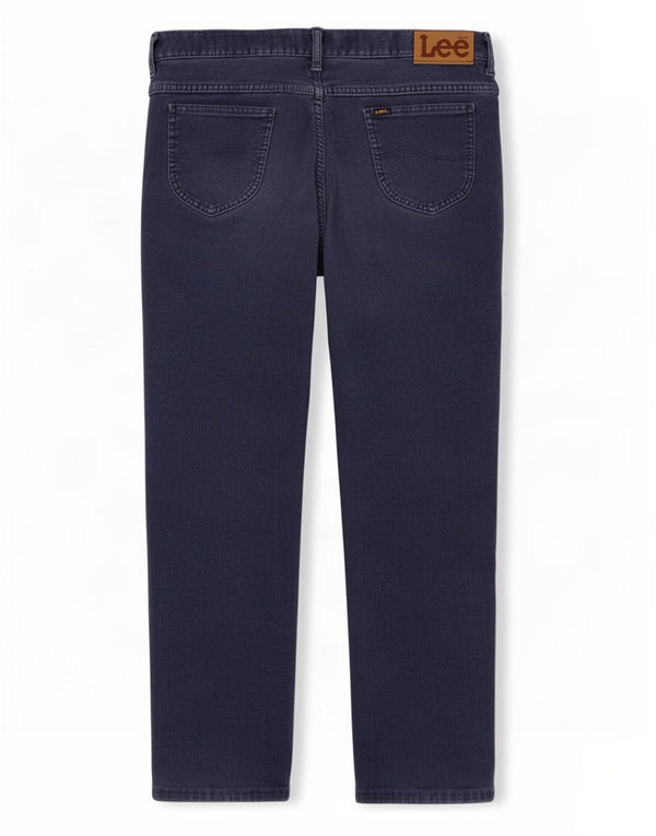 Calça Lee masculina cropped reta de veludo W34 L26 algodão azul marinho