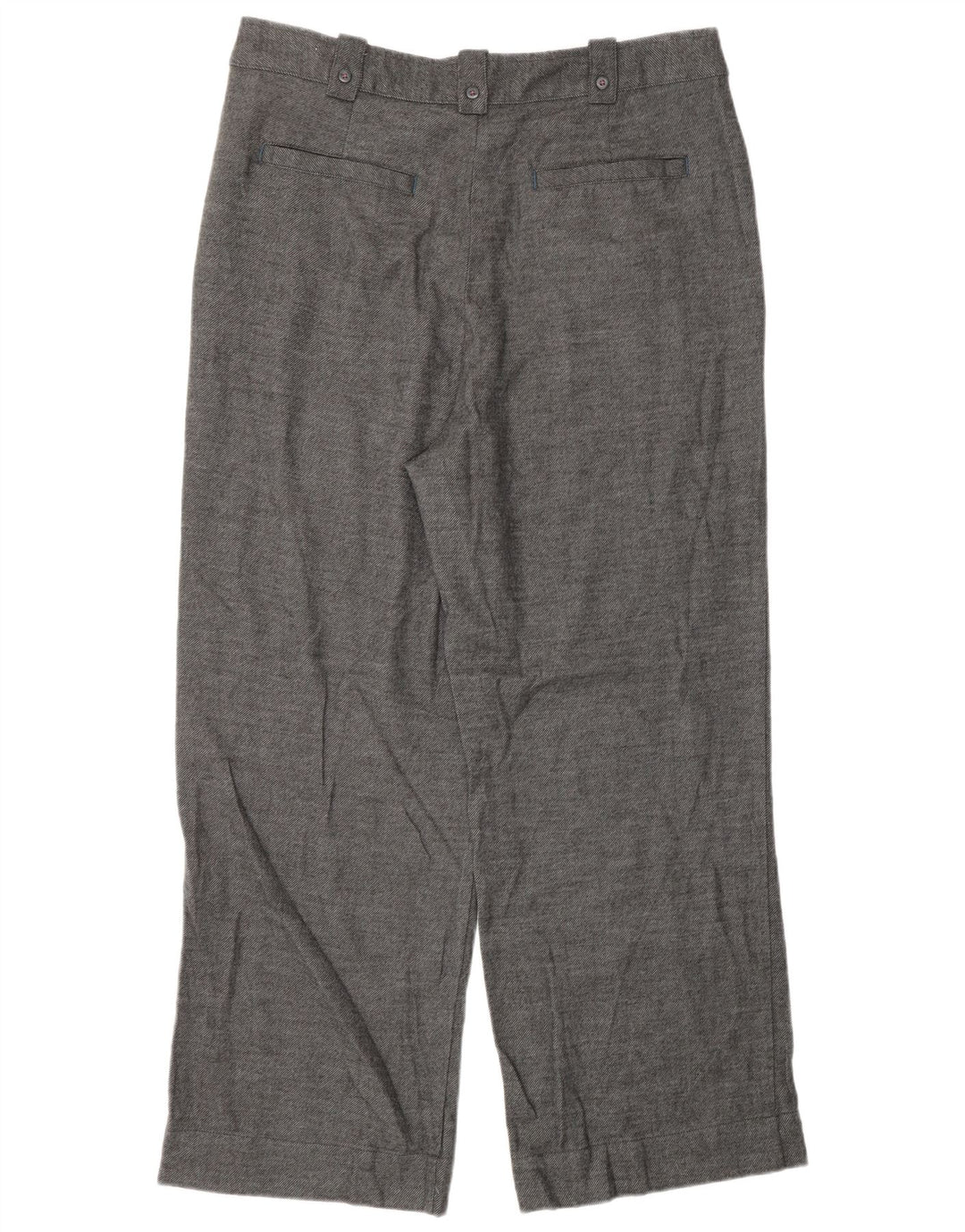 WHITE STUFF Calça feminina reta casual UK 16 grande W34 L29 cinza