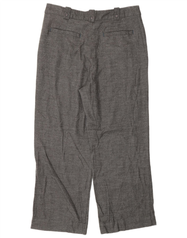 WHITE STUFF Calça feminina reta casual UK 16 grande W34 L29 cinza