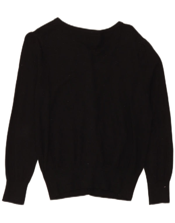 Marks & Spencer Womens Cardigan Sweater UK 14 Medium Black Viscose
