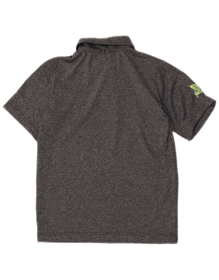 Camisa polo Nike Boys Dri Fit 8-9 anos pequena cinza colorblock poliéster
