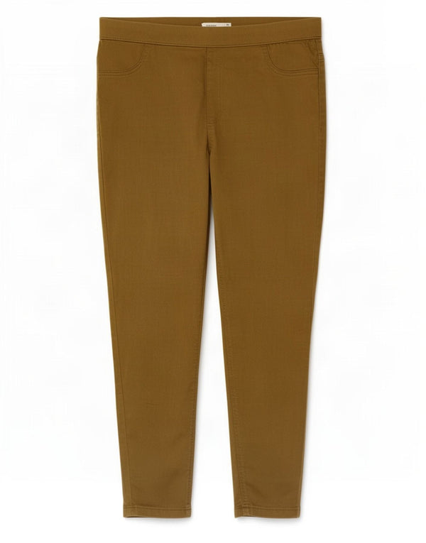 Marks & Spencer Calça Jeans Feminina Crop Jegging Reino Unido 16 Grande W34 L24 Algodão Cáqui