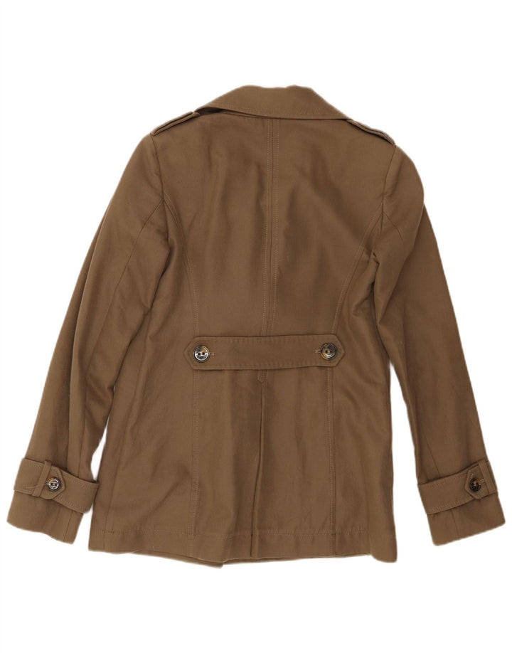Casaco feminino Massimo Dutti Pea EU 36 XS algodão cáqui