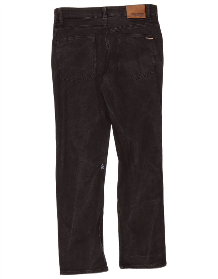 Volcom Masculino Solver Straight Jeans W32 L30 Algodão Preto