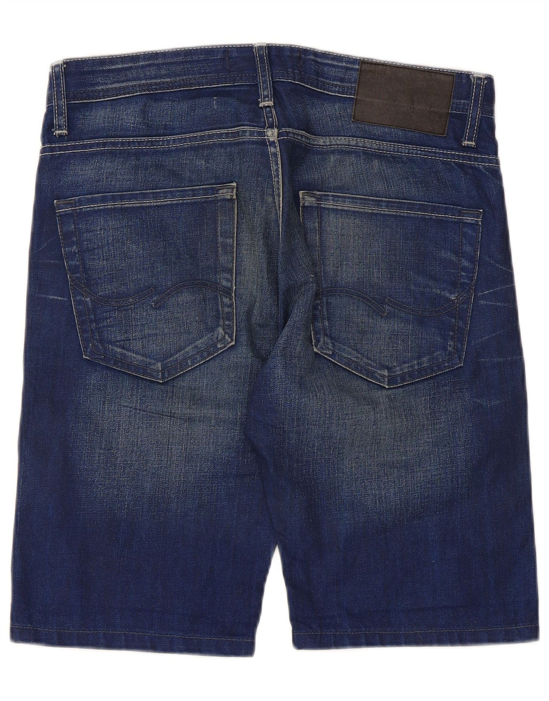 Shorts jeans masculino Jack & Jones Regular Fit pequeno W32 algodão azul