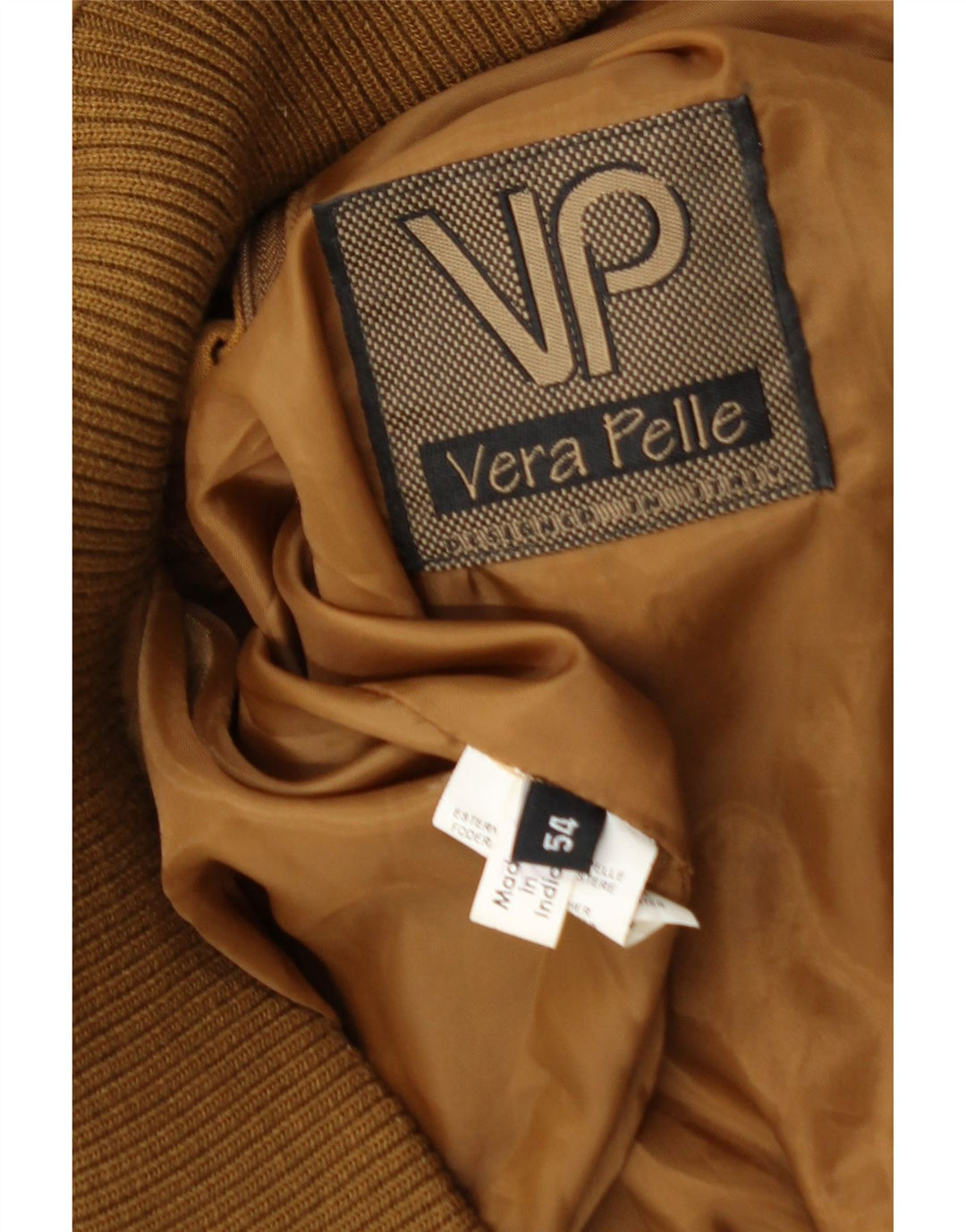 Jaqueta bomber masculina vintage de camurça IT 54 2XL couro marrom