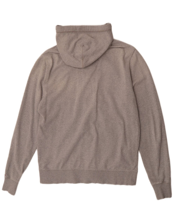 Tommy Hilfiger Suéter masculino com capuz e zíper gráfico 2XL cinza