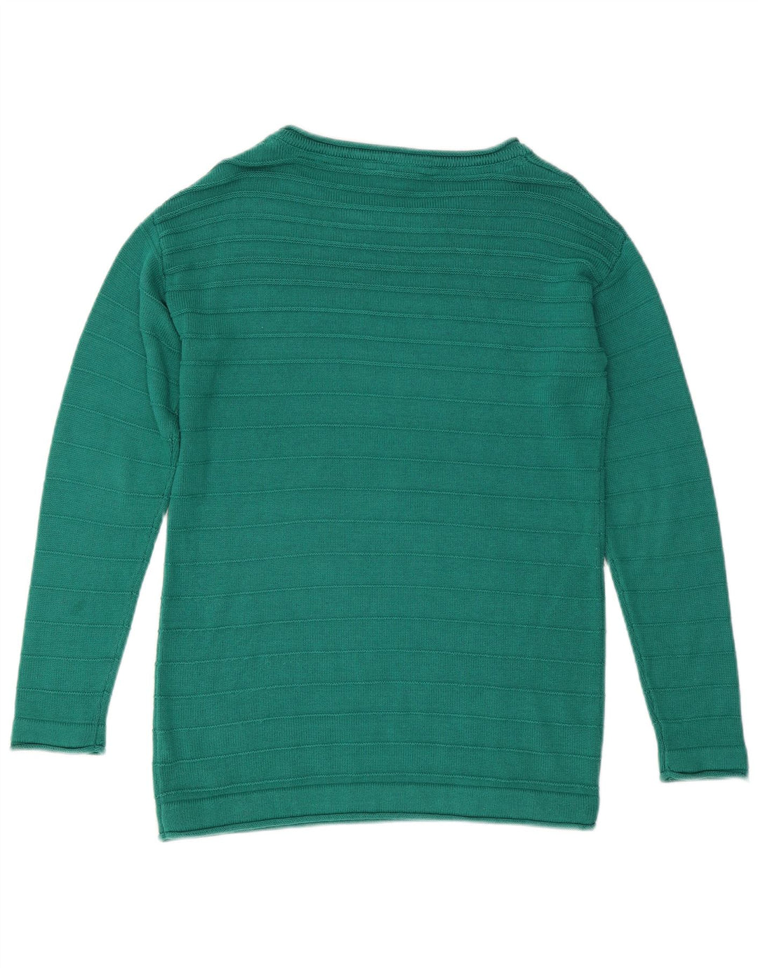 Suéter feminino com gola canoa CREW CLOTHING Reino Unido 12 algodão verde médio