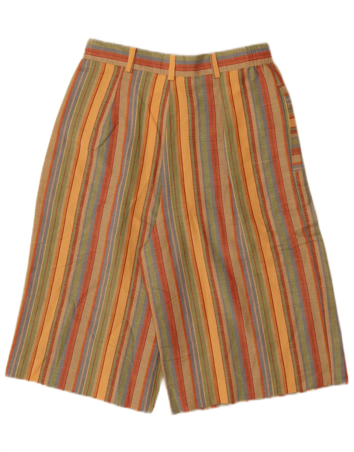 Shorts Chino feminino VINTAGE UK 10 pequeno W26 listrado multicolorido