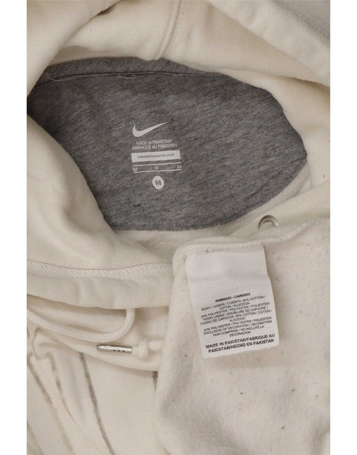 Nike masculino gráfico moletom com capuz médio algodão branco